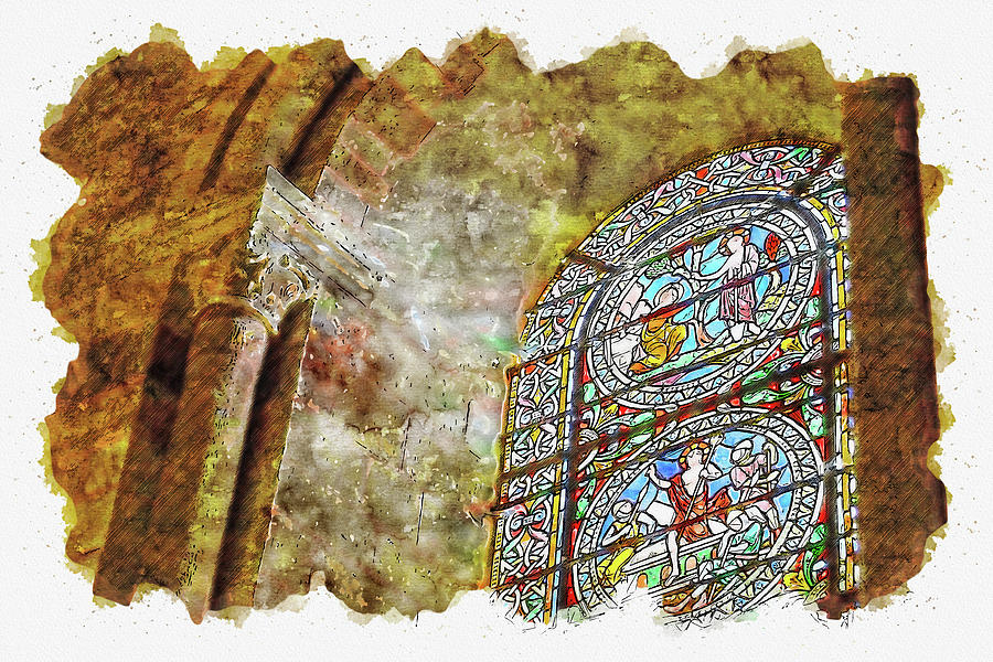 Church #watercolor #sketch #church #religion #2 Digital Art by TintoDesigns