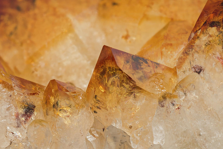 Citrine Crystals, Close #2 Photograph by Mark Windom