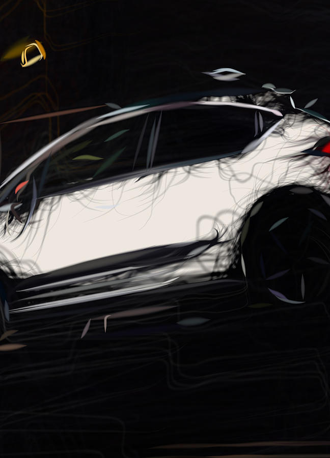 Citroen Ds4 Drawing Digital Art By Carstoon Concept Fine Art America