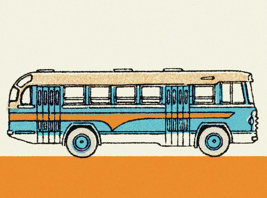Transportation Drawing - City Bus #2 by CSA Images