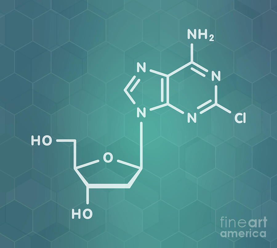 Cladribine Cancer Drug Molecule Photograph by Molekuul/science Photo ...