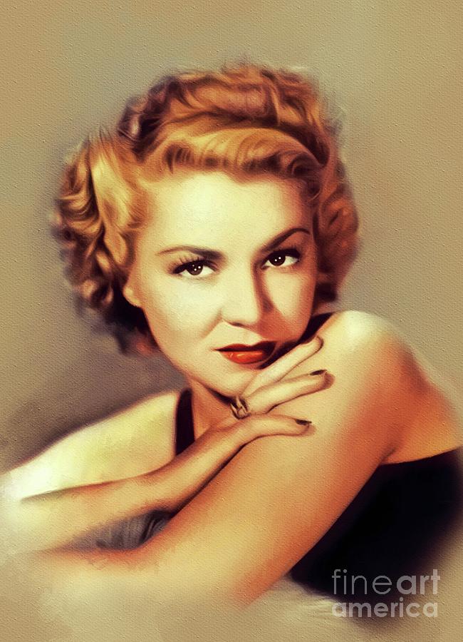 Claire Trevor, Vintage Actress Painting