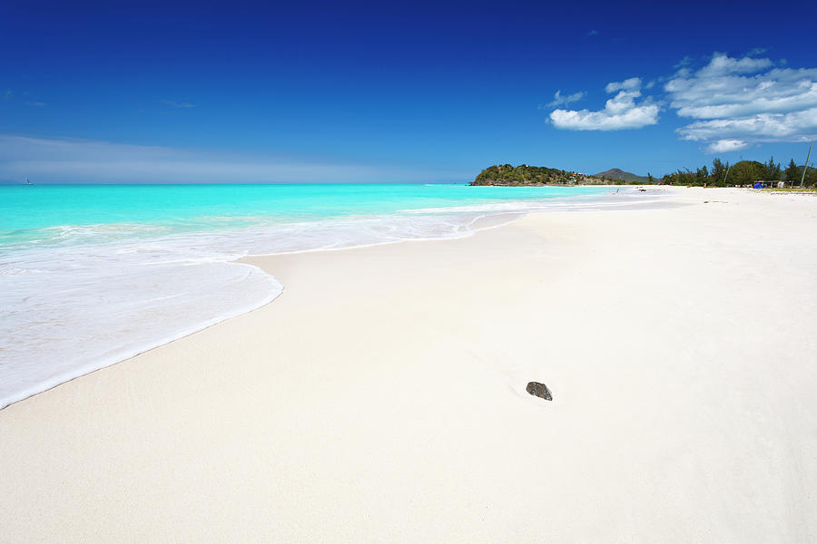 Clean White Caribbean Beach With Blue #2 Photograph by Michaelutech