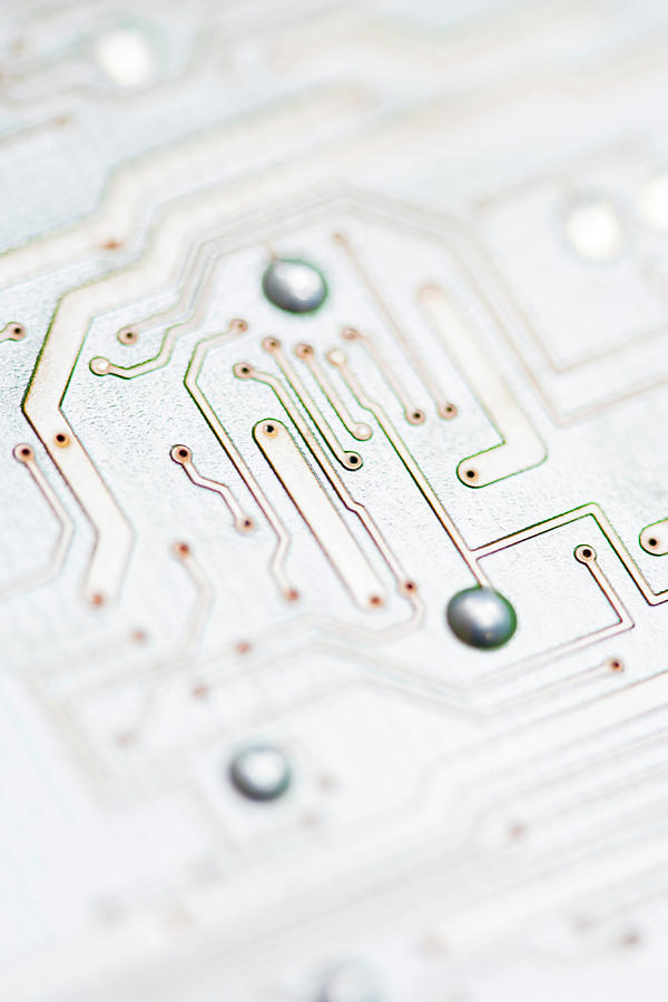 Close-up Of A Circuit Board #2 Photograph by Nicholas Rigg