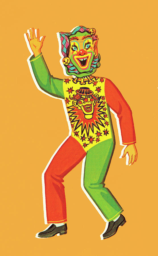 Halloween Drawing - Clown costume #2 by CSA Images