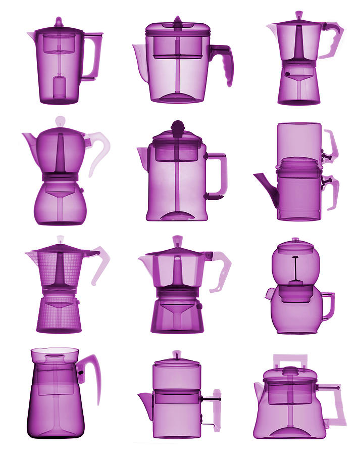 Coffee Pots X-ray #2 Photograph by Ted M. Kinsman