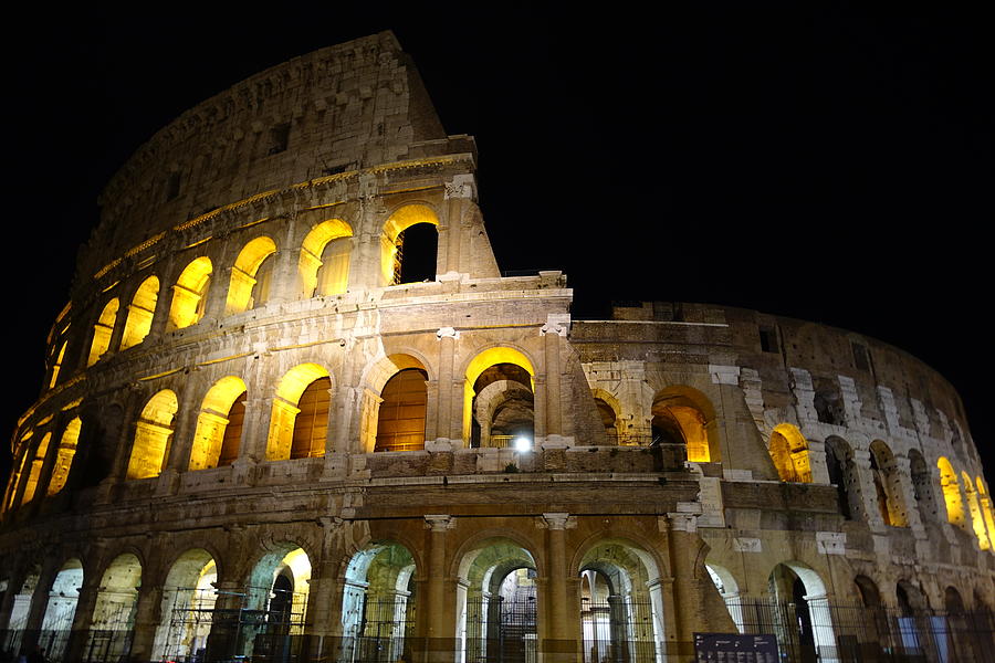 Colosseum at Night 1 Photograph by Patricia Caron