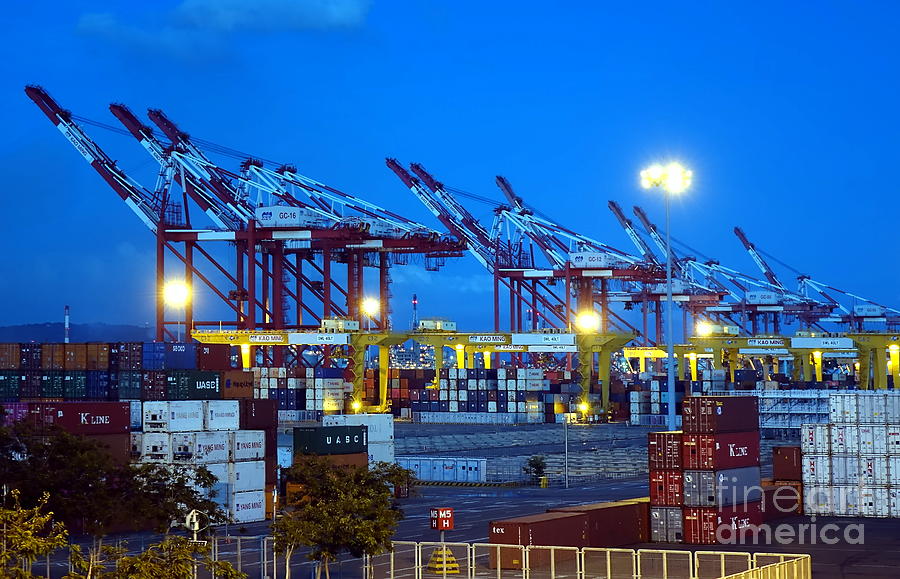 Containers Are Loaded Onto Ships in Kaohsiung Harbor by Yali Shi Containers Are Loaded Onto Ships in Kaohsiung Harbor by Yali Shi