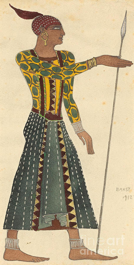 Costume Design For The Ballet Cleopatra #2 Drawing by Heritage Images
