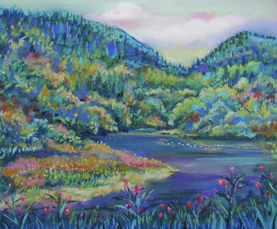 Country River #2 Pastel by Jean Batzell Fitzgerald