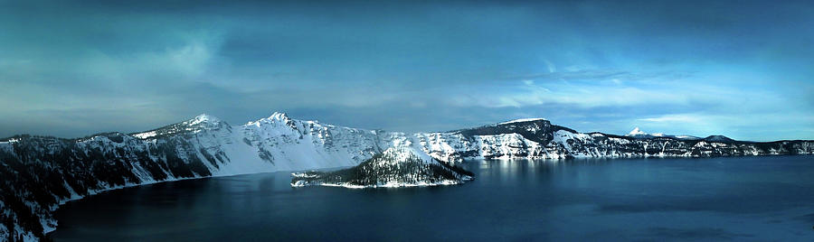 Crater Lake In Winter #2 Photograph by Terry Schmidbauer