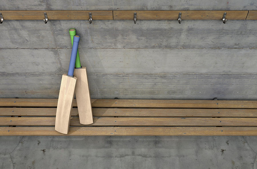 Cricket Digital Art - Cricket Bat In Change Room by Allan Swart Cricket Digital Art - Cricket Bat In Change Room by Allan Swart