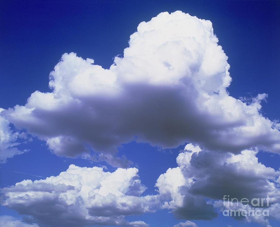 Cumulus Clouds Against A Blue Sky #2 Photograph by John Mead/science Photo Library
