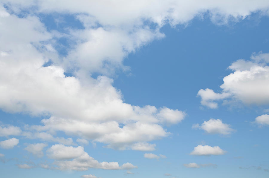 Cumulus Clouds In Blue Sky Photograph by Nine Ok - Fine Art America