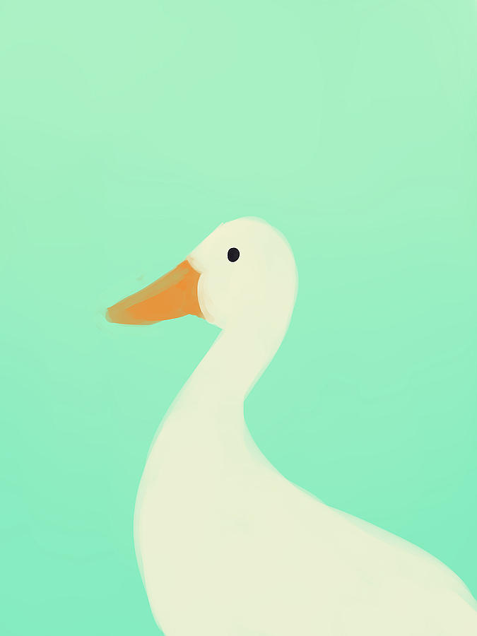 Cute Duck Painting by Jaime Enriquez