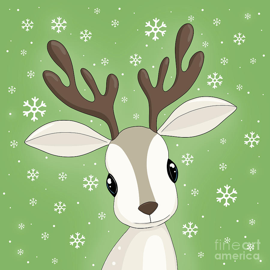Cute Reindeer Digital Art