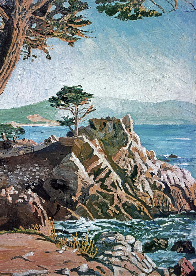 Tree Painting - Cypress Point Monterey #2 by David Lloyd Glover