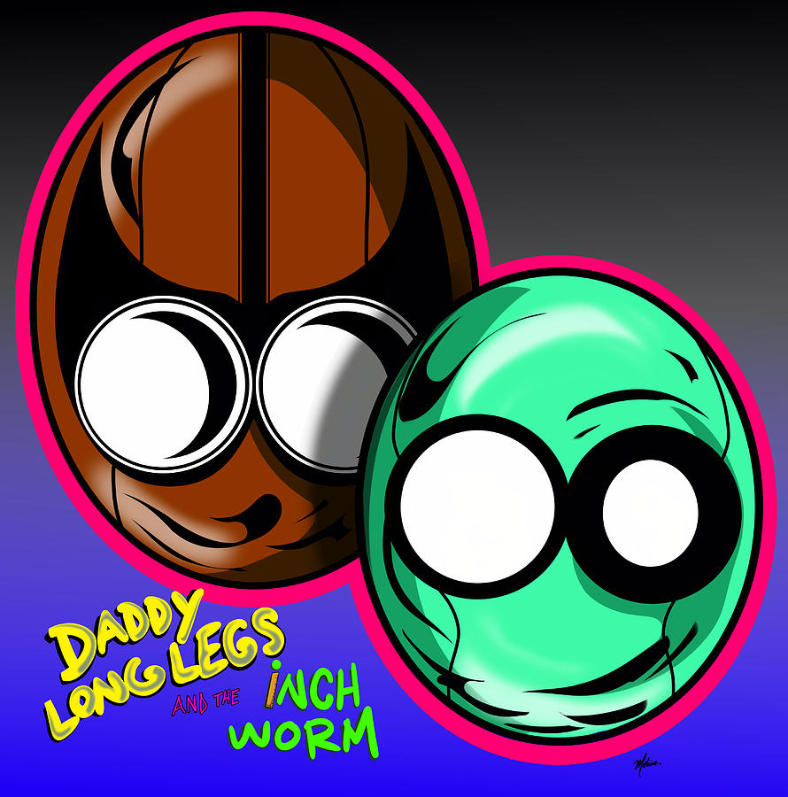 Daddy Long Legs and The Inchworm #1 Digital Art by Demitrius Motion Bullock