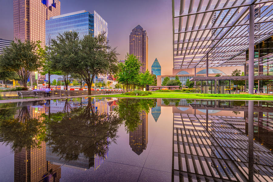 Dallas Photograph - Dallas, Texas, Usa Downtown Plaza #2 by Sean Pavone