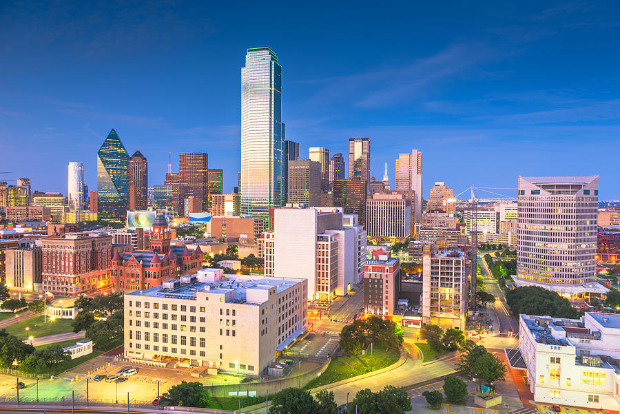 Dallas, Texas, Usa Skyline Over Dealey Photograph By Sean Pavone - Fine 