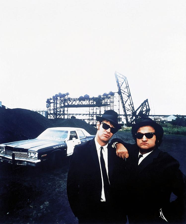 DAN AYKROYD and JOHN BELUSHI in THE BLUES BROTHERS -1980-. #2 Photograph by  Album - Pixels Merch