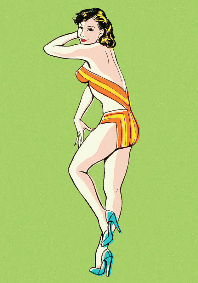 Vintage Drawing - Dancer #2 by CSA Images