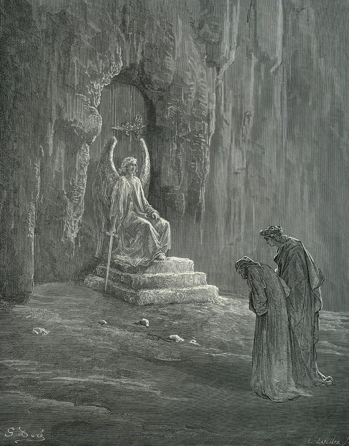 Gustave Dore Painting - Dantes Purgatory by Gustave Dore