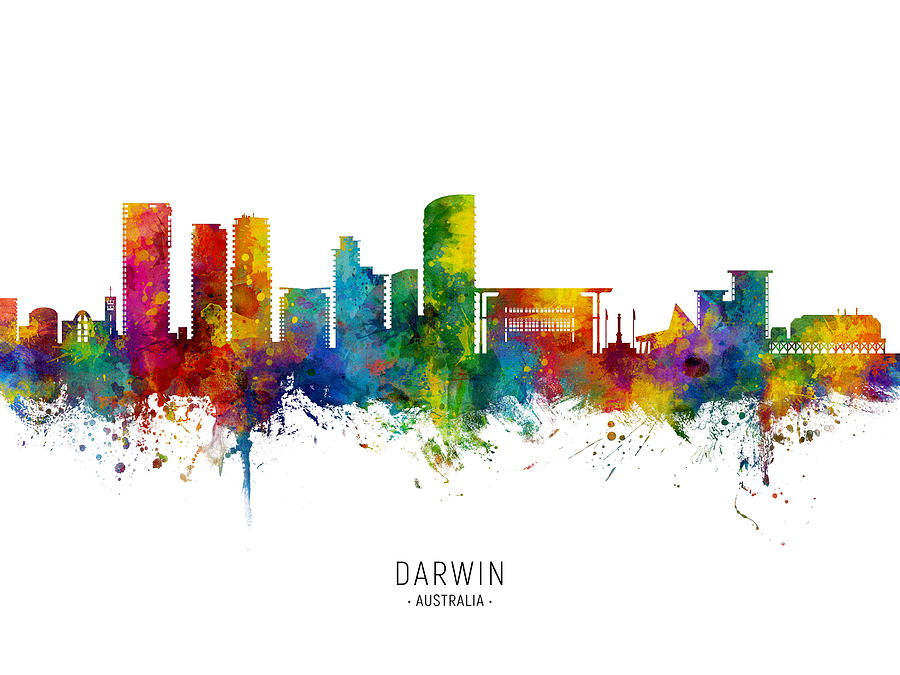 Darwin Australia Skyline #2 Digital Art by Michael Tompsett