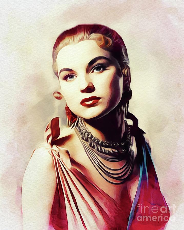 Vintage Painting - Debra Paget, Vintage Actress #2 by Esoterica Art Agency