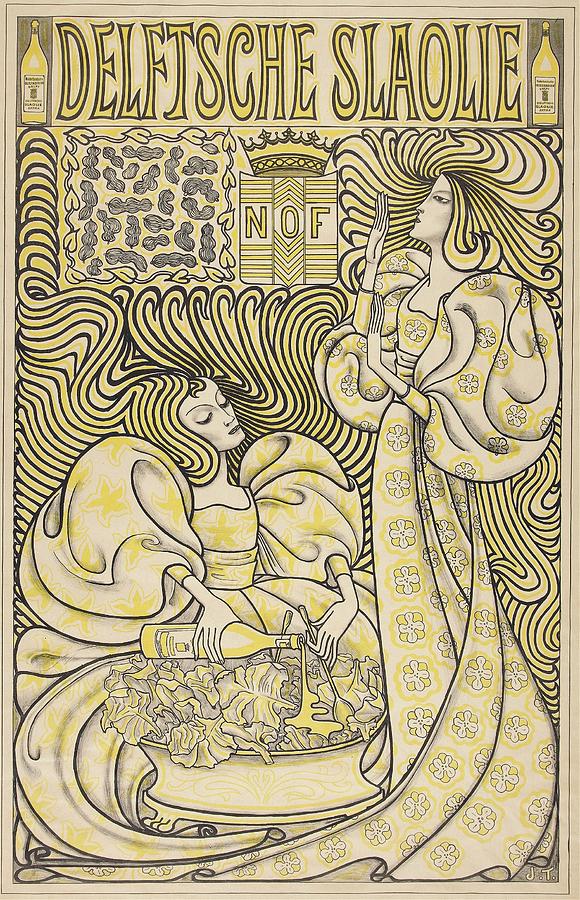 Impressionism Painting - Delft Salad Oil by Jan Toorop