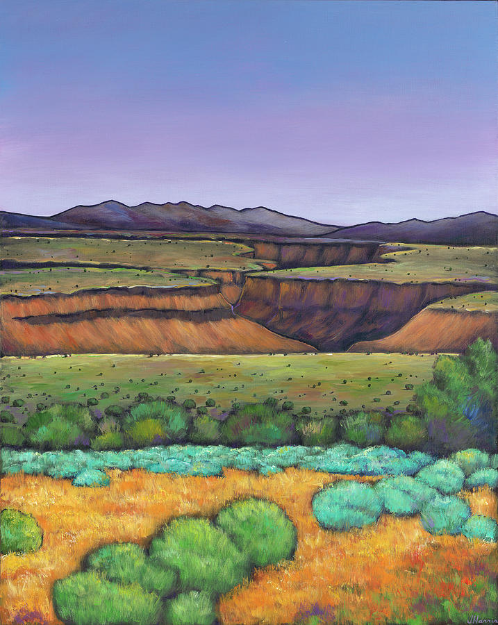 Santa Fe Painting - Desert Gorge #2 by Johnathan Harris