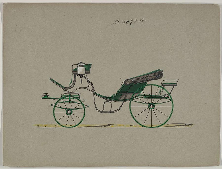 Design for Cabriolet or Victoria, no. 3558  1879 #2 Painting by MotionAge Designs
