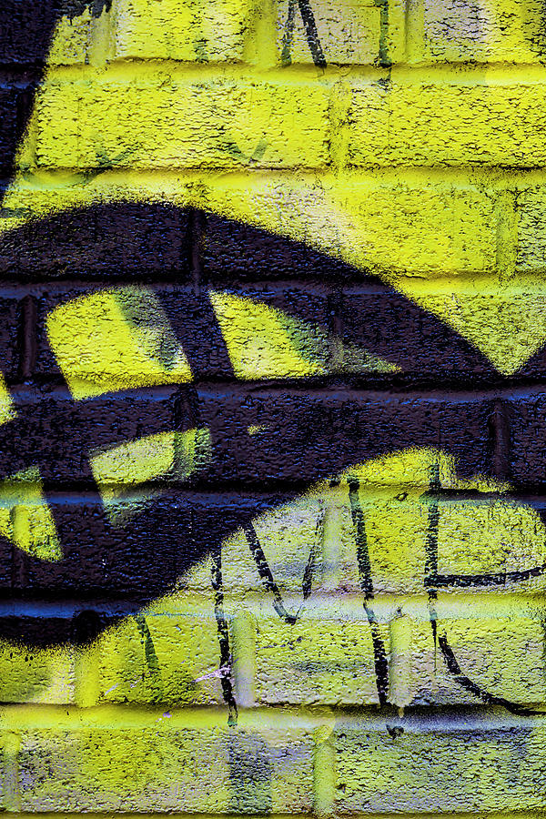 Detail of Grafitti on Brick Wall #2 Photograph by Robert Ullmann