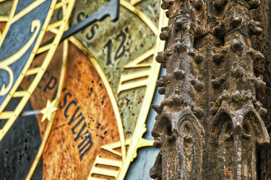 Details of  clock of Prague  #2 Photograph by Vivida Photo PC