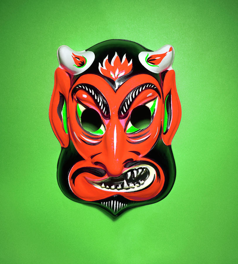 Devil Mask Drawing by CSA Images - Fine Art America