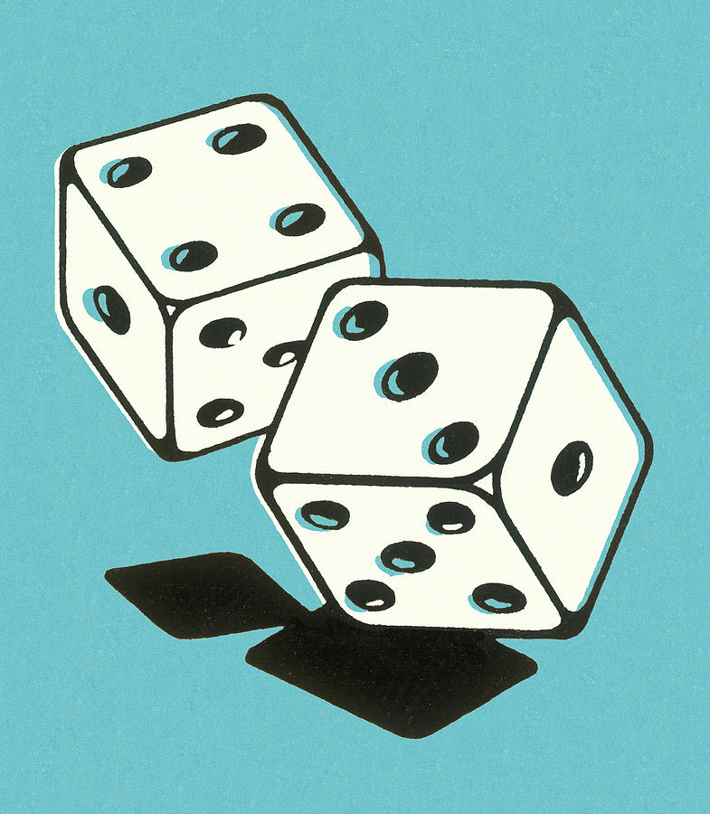 Cube Drawing - Dice #2 by CSA Images
