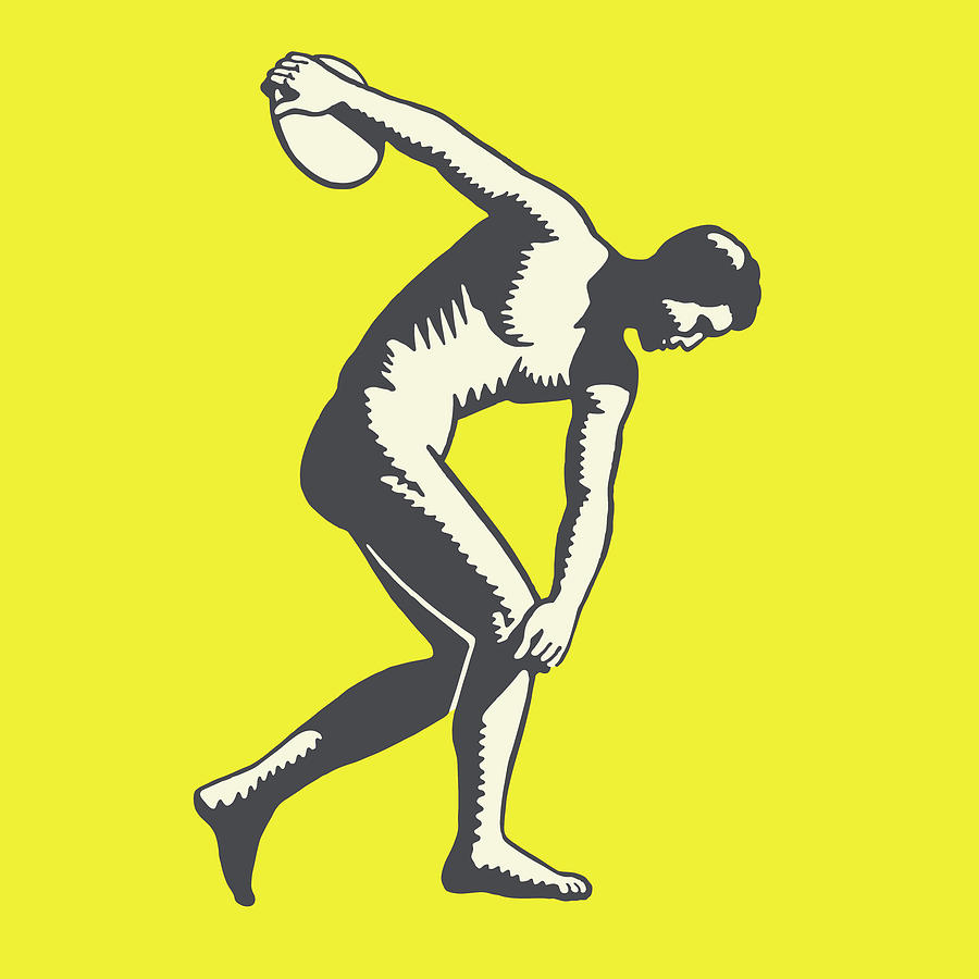 Sports Drawing - Discus Thrower #2 by CSA Images