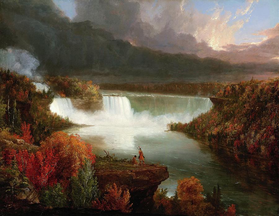 Thomas Cole Painting - Distant View Of Niagara Falls by Thomas Cole