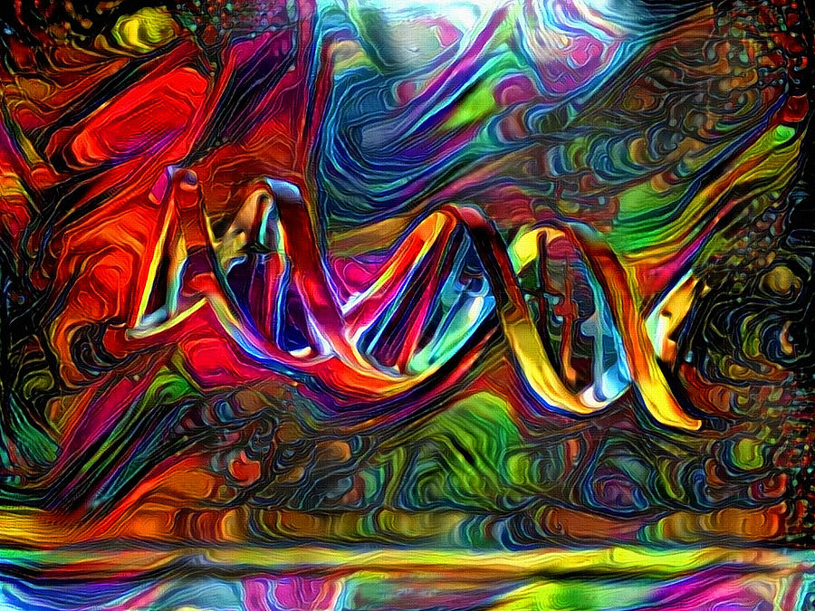DNA Strand Artwork #2 Digital Art by Bruce Rolff