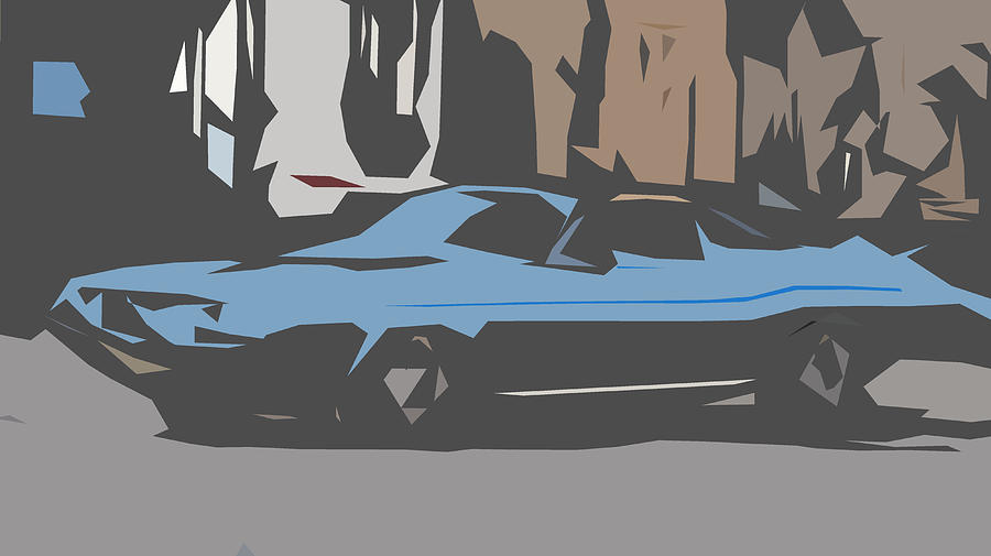 Dodge Challenger RT SE Abstract Design #2 Digital Art by CarsToon Concept
