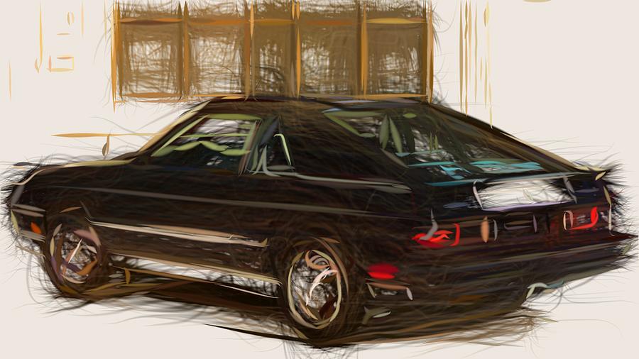 Dodge Shelby Charger Draw #2 Digital Art by CarsToon Concept