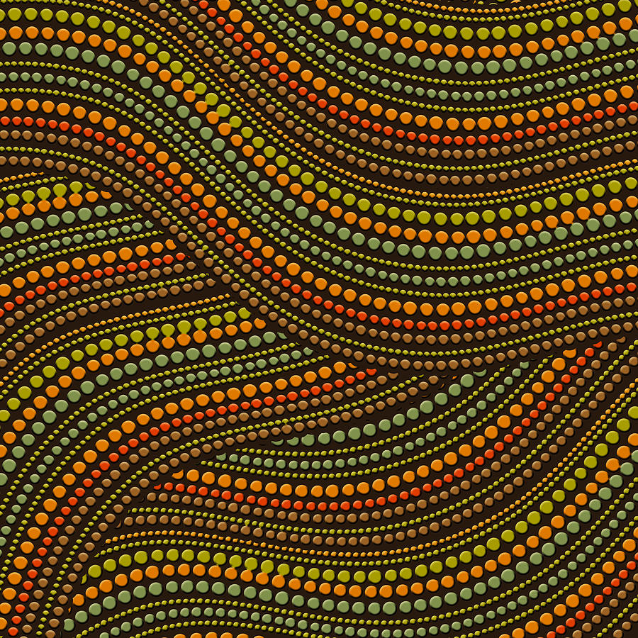 Dot Art Circles Aboriginal Art Digital Art By Lioudmila Perry