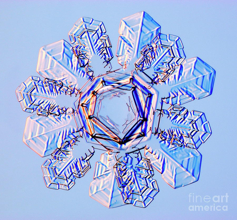 Double Snowflake #2 Photograph by Kenneth Libbrecht/science Photo Library