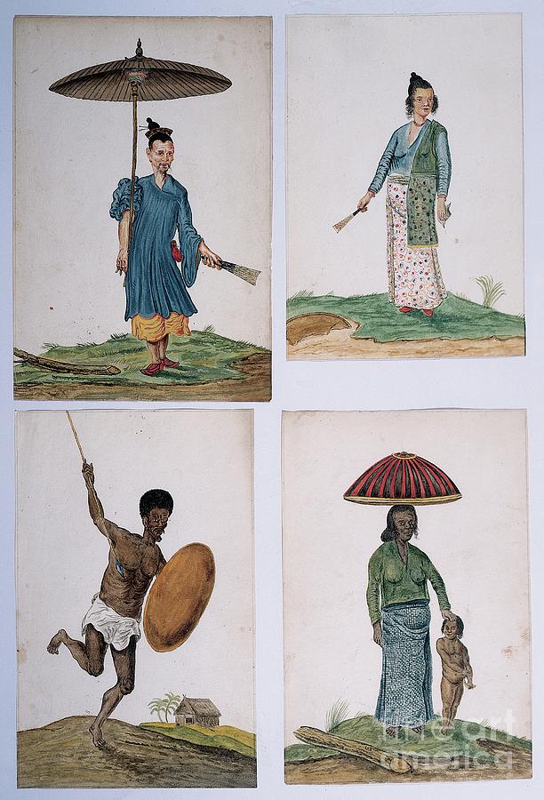 Drawing From An Album Of Natives Of Brazil, Africa, Persia And The East ...