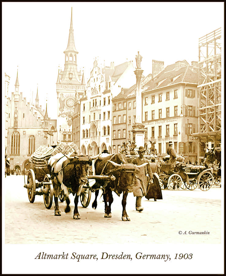 Dresden, Altmarkt Square, Germany, 1903 #2 Photograph by A Macarthur Gurmankin