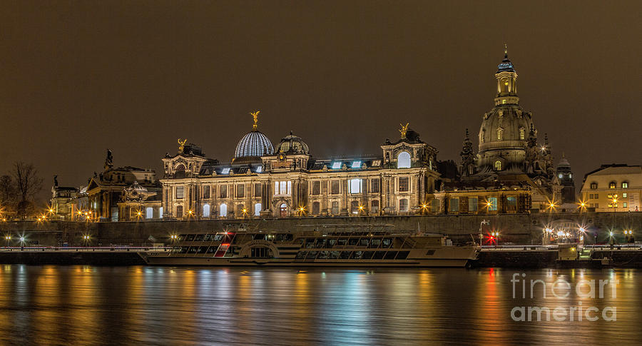 Dresden by Night #3 Photograph by Bernd Laeschke