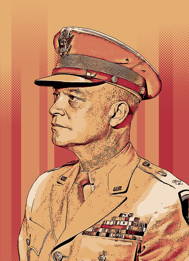 Dwight David Eisenhower Digital Art by Elena Kosvincheva | Fine Art America