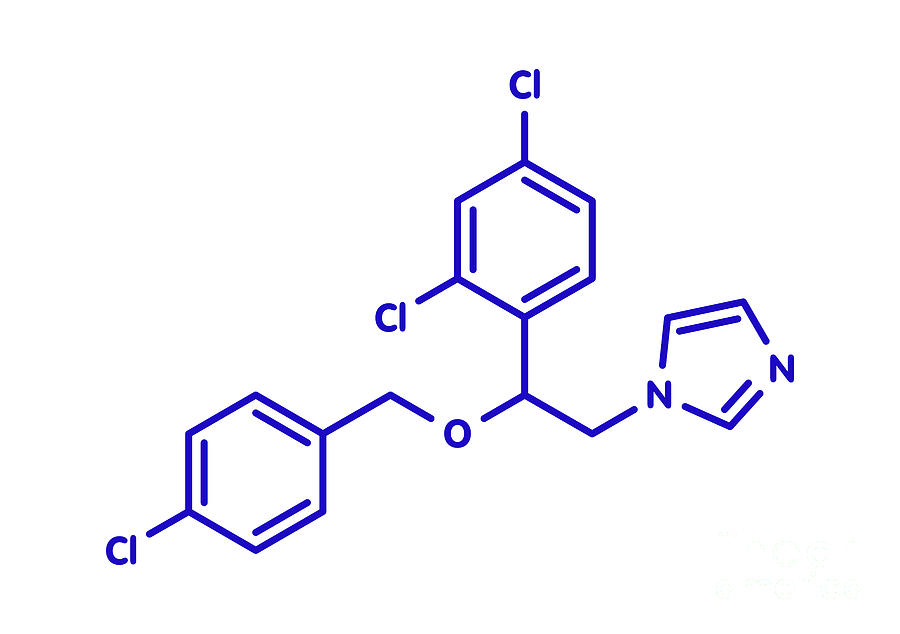 Econazole Antifungal Drug Molecule Photograph by Molekuul/science Photo ...