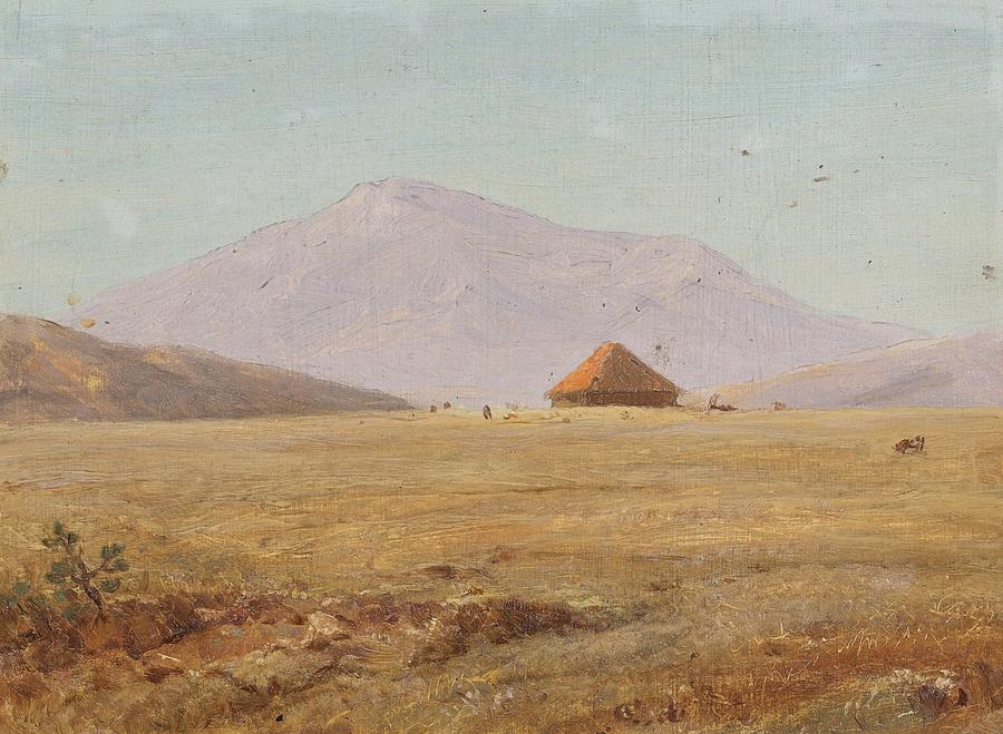 Ecuador, Mountain Plateau With Hut Painting by Frederic Edwin Church Ecuador, Mountain Plateau With Hut Painting by Frederic Edwin Church