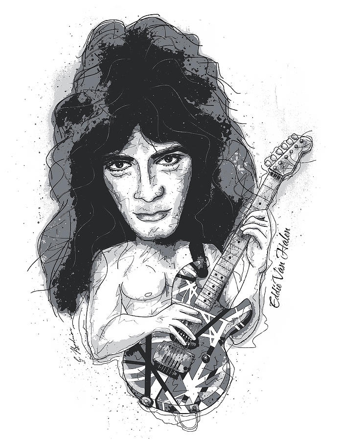 Eddie Van Halen #2 Digital Art by Gary Bodnar